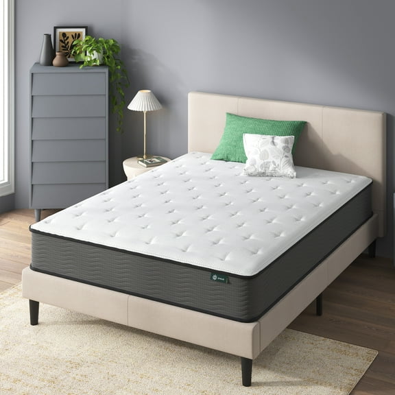 Zinus Support Plus 10" Queen Tight Top Medium Hybrid Mattress with Comfort Foam and Pocket Springs
