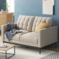 thumbnail image 1 of Zinus Thompson 2-Seater Indoor Loveseat, Beige, 1 of 12
