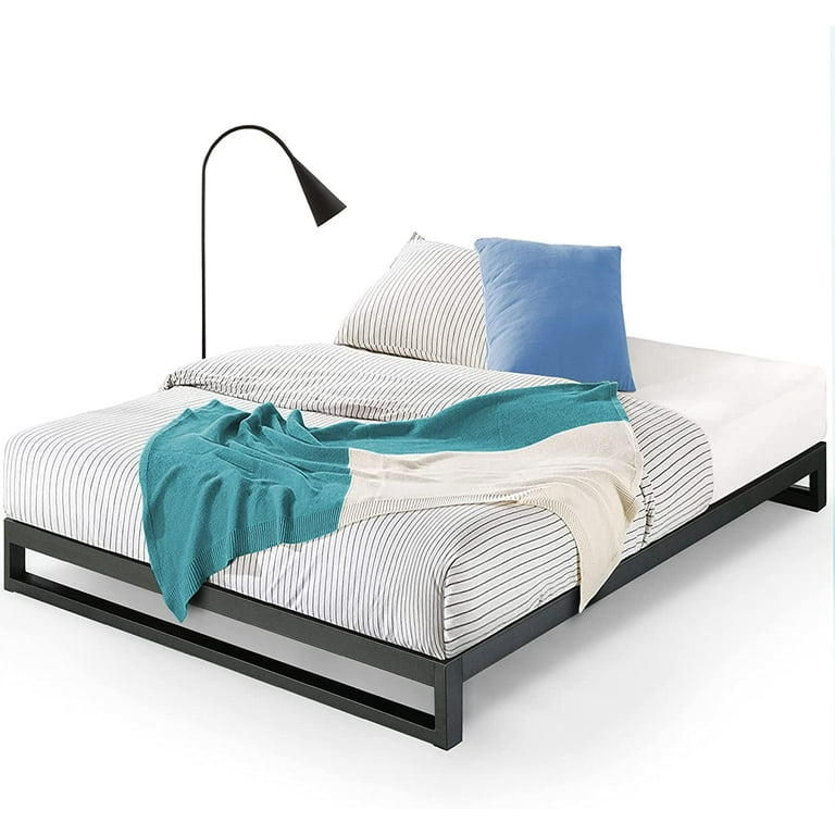 ムーンサルトプレス Zinus Trisha Metal Platform Bed Frame, Wood Slat Support, No