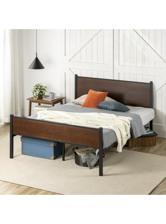 Zinus Tucker 35" Bamboo and Metal Platform Bed Frame, Queen