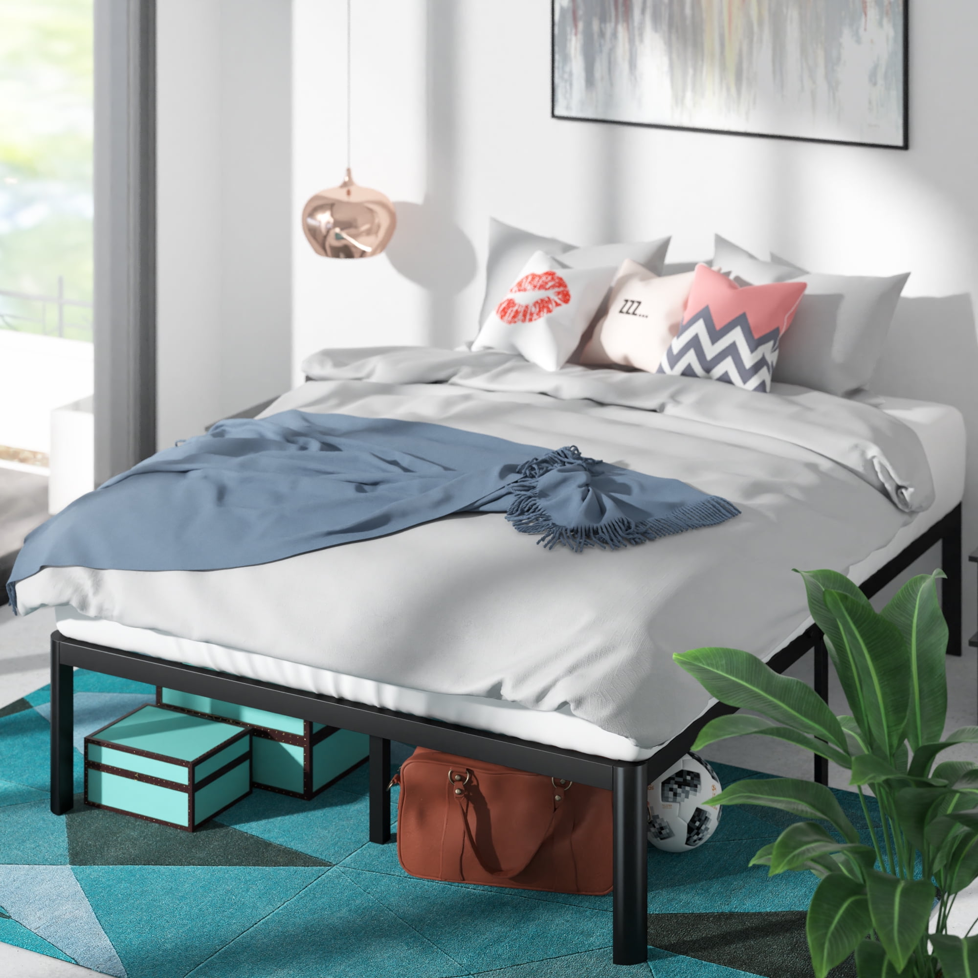 Zinus Van 16 Twin Metal Platform Bed Frame with Steel Slats Walmart