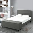 thumbnail image 1 of Zinus Wanda 48” Upholstered Platform Bed with Storage Bench, King, 1 of 6