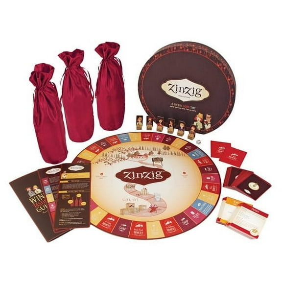 Zinzig Wine Tasting And Trivia Board Game by True