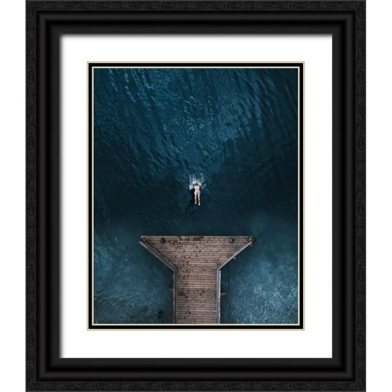 Ziomek, Witold 12x14 Black Ornate Wood Framed with Double Matting Museum Art Print Titled - Jump