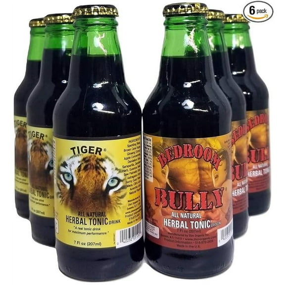 Zion Brand Herbal Tonic variety 6-pack - Tiger and Bedroom Bully - 7 OZ each