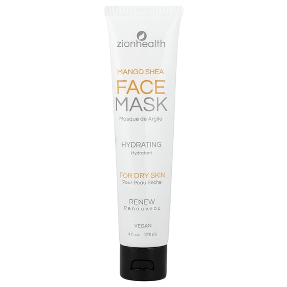 Zion Health Face Beauty Mask, For Dry Skin, Mango Shea, 4 fl oz (120 ml)