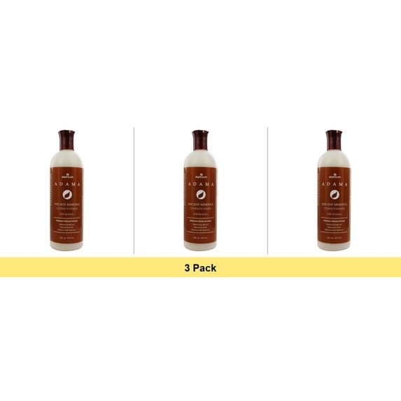 Zion Health Adama Clay Minerals Hair Conditioner Moisture Intense Formula, 16 Oz - 3 Pack