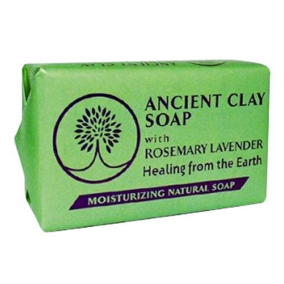 Zion Health Ancient Clay Moisturising Natural Bar Soap, Rosemary Lavender, 6 Oz, 6 Pack