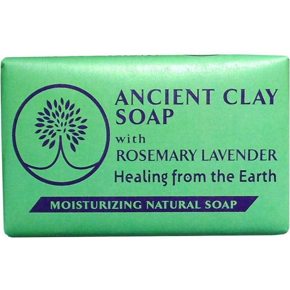 Zion Health Ancient Clay Soap with Rosemary Lavender - 6 oz Pack of 2