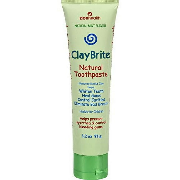 Zion Health CLAYBRITE Original Fresh Mint Toothpaste 4 oz Paste
