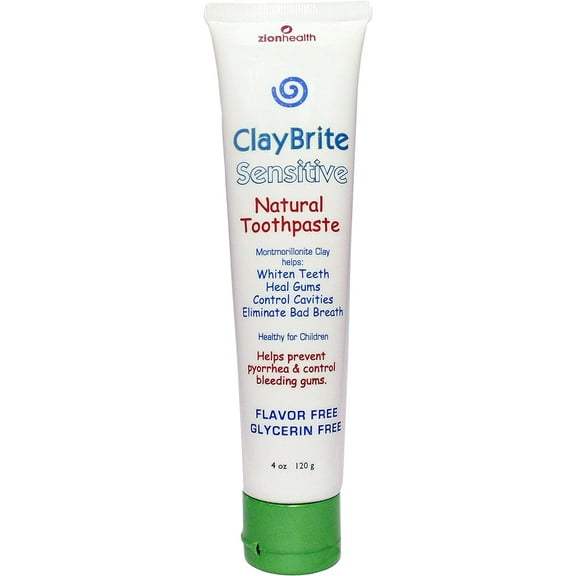 Zion Health Natural ClayBrite Sensitive Gums Toothpaste, 4 Oz