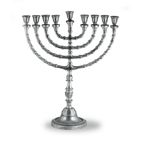 Zion Judaica Large Traditional Chanukah Menorah, 21" Tall