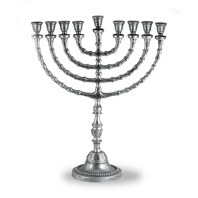 Zion Judaica Extra Large Traditional Chanukah Menorah use with Thick