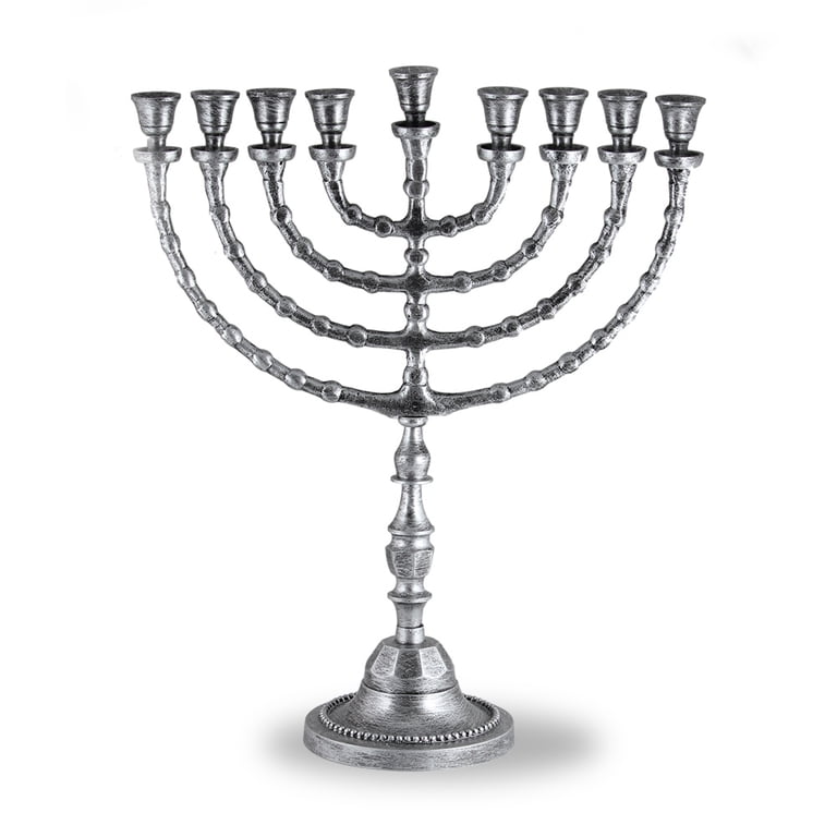 Zion Judaica Large Traditional Chanukah Menorah, 21" Tall photo 1