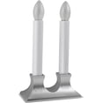 thumbnail image 1 of Zion Judaica LED Electronic Shabbat Candles Stick Candelabra Silver "Shabbat Kodesh" Corded 5' Flameless Twin Candlesticks Shabbos Candles Holder On/Off Switch Hospital Sabbath Electric Candles Bulbs, 1 of 1