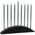 thumbnail image 1 of Zion Judaica Large LED Electric Hanukkah Menorah - New Classic Black & Silver Arch Style Hanukkiah 14" Wide x 12.5" Tall Sleek Landscape Minorah - Chanukah Lights Decorations, 1 of 7