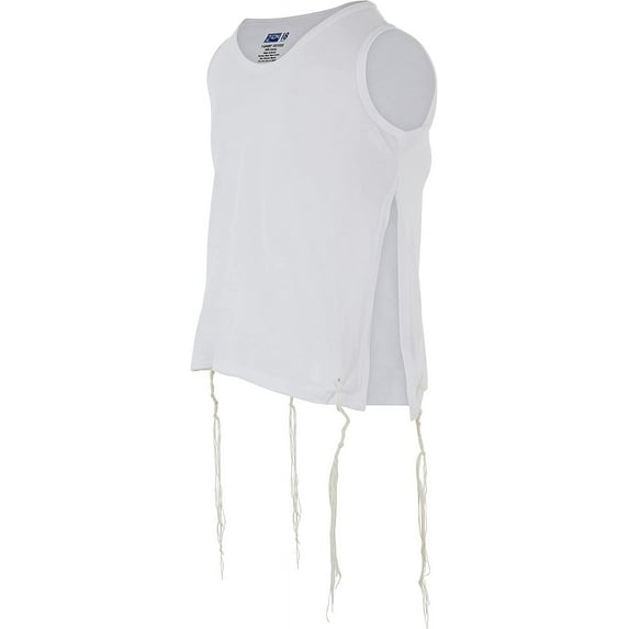 Zion Judaica Quality Comfortable Cotton Adults Tzitzit Undershirt Certified Kosher Mens T-Shirt Tzitzis Sweat Free (XL Size 26 Chest 46-48")