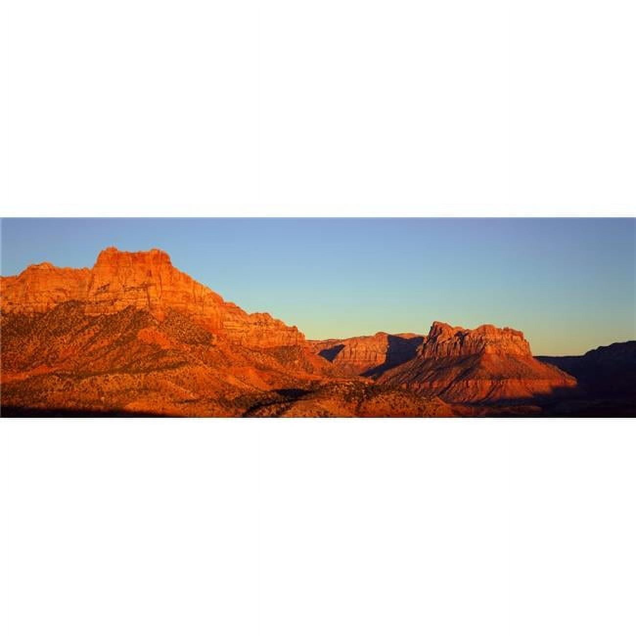 Zion National Park At Sunset Utah Poster Print - 36 x 12 - Walmart.com
