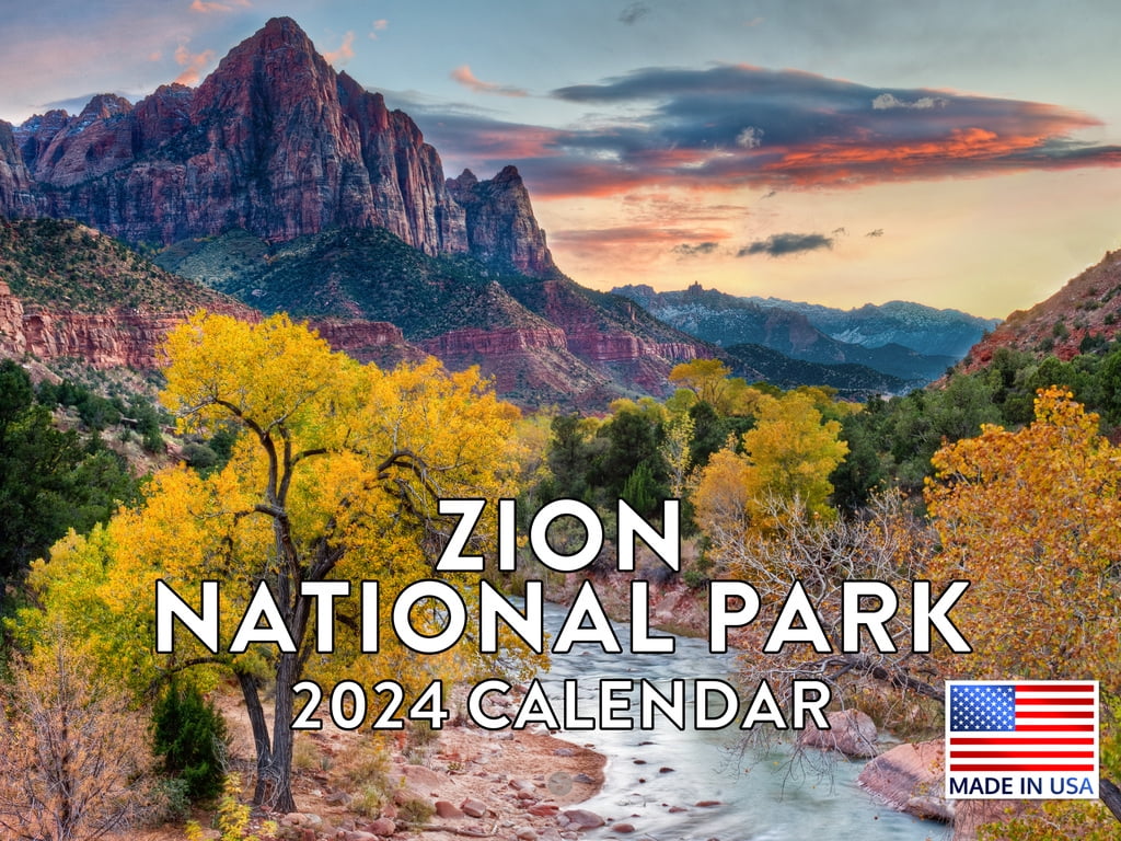 Zion National Park Calander 2024 Wall Calendar