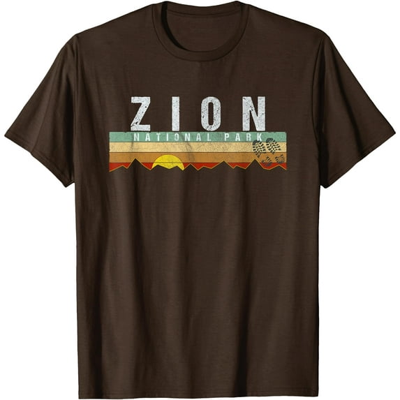 Zion National Park Camping Hiking Unisex T-Shirt for Men Women Kids Toddler,Dark Chocolate Color,Size YXS