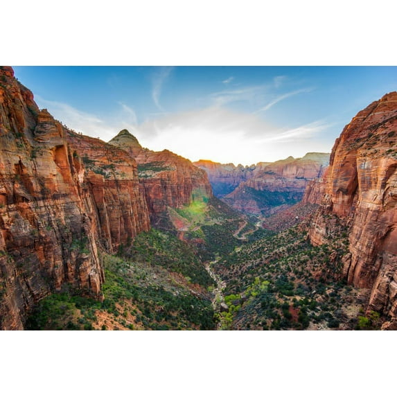 Zion National Park, Canyon View, Photography A-91618 (9x12 Wall Art Print, Home Decor)