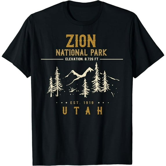 Zion National Park Shirt Women US Nationalpark In Utah T-Shirt Black 3X-Large