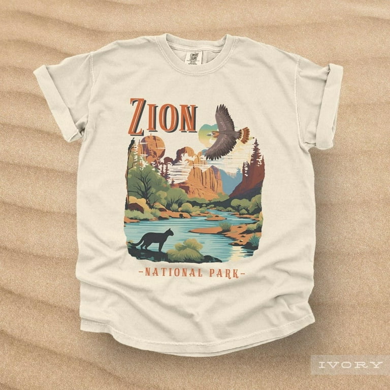 Zion National Park T-Shirt-Camping Hiking Tee Zion National Park T-Shirt-Camping Hiking Tee