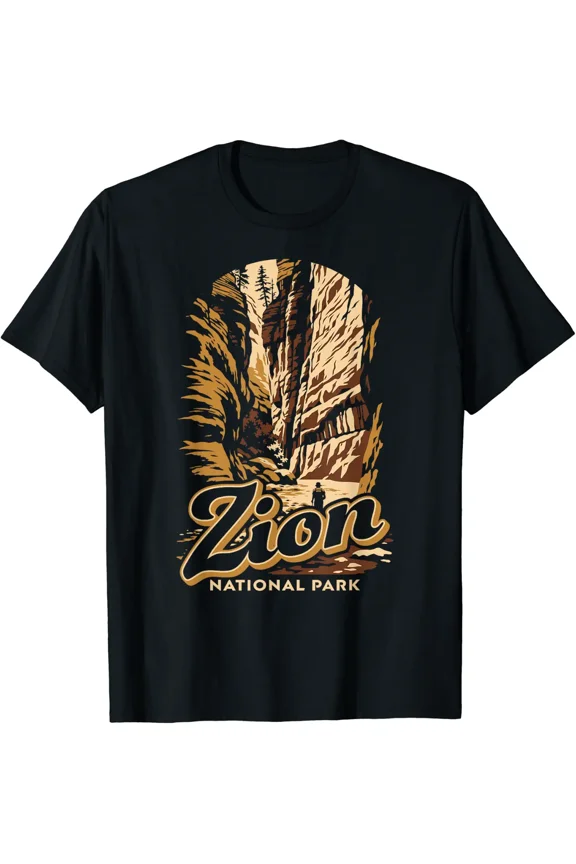 Zion National Park The Narrows Distressed T-Shirt Size S-5XL