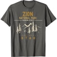 thumbnail image 1 of Zion National Park US Utah Unisex T-Shirt for Men Women Kids Toddler,Charcoal Color,Size 3XL, 1 of 5