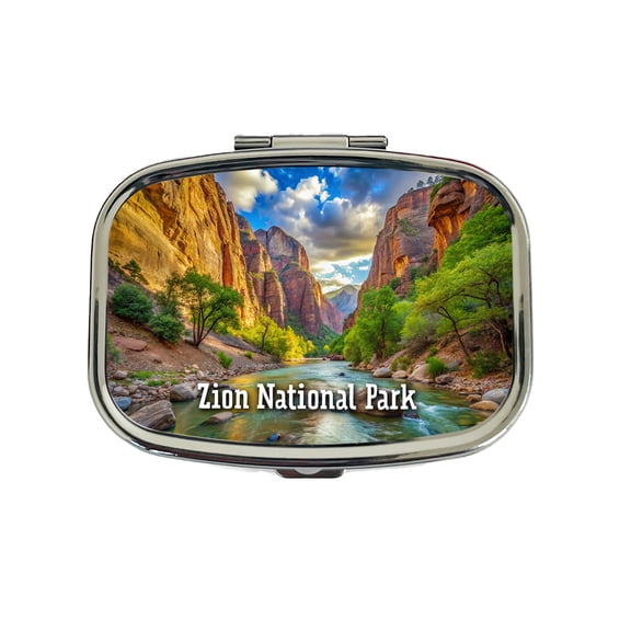 Zion National Park Utah Small Travel Handbag Pill Box Case