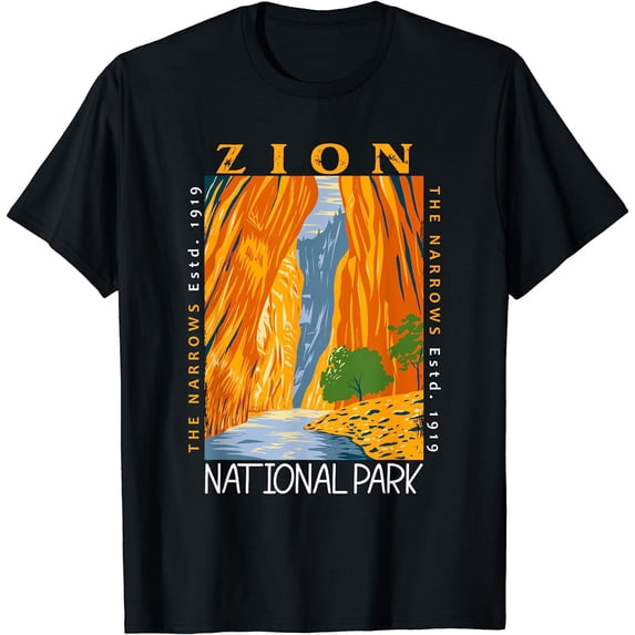 Zion National Park Utah Vintage The Narrows Vintage T-Shirt