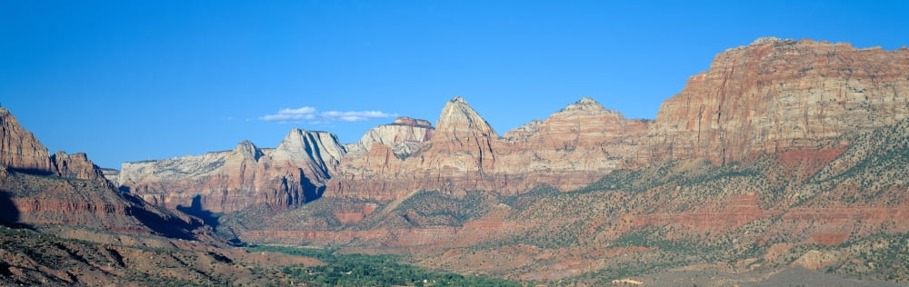 Zion National Park Valley View Southern Utah Canvas Art - Panoramic Images (36 x 12)