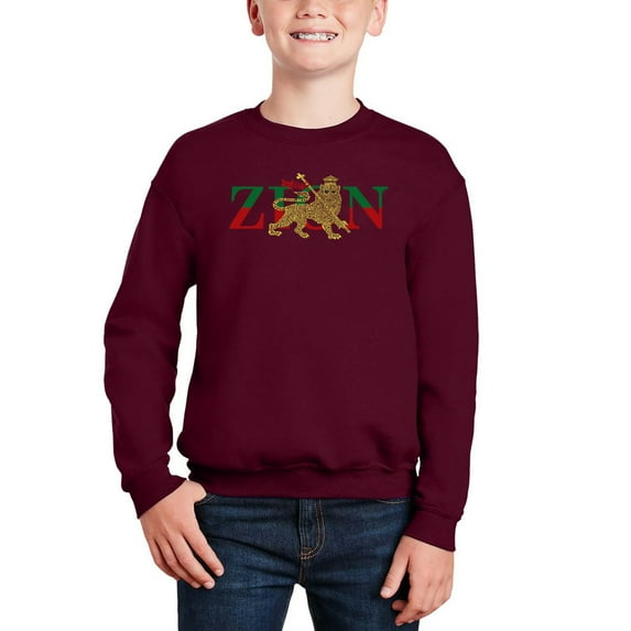 Zion - One Love - Boy's Word Art Crewneck Sweatshirt