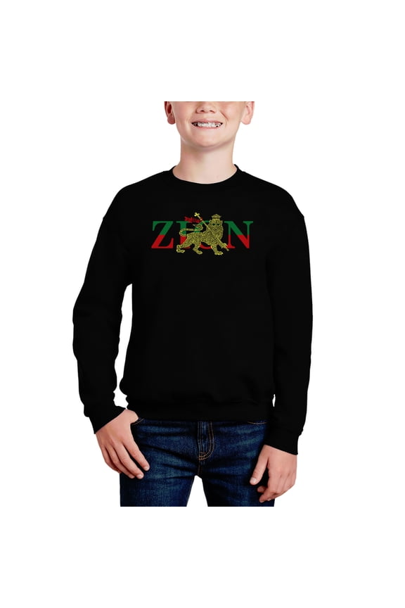 Zion - One Love - Boy's Word Art Crewneck Sweatshirt