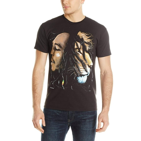 Zion Rootswear Men's Bob Marley Profiles T Shirt Black Small