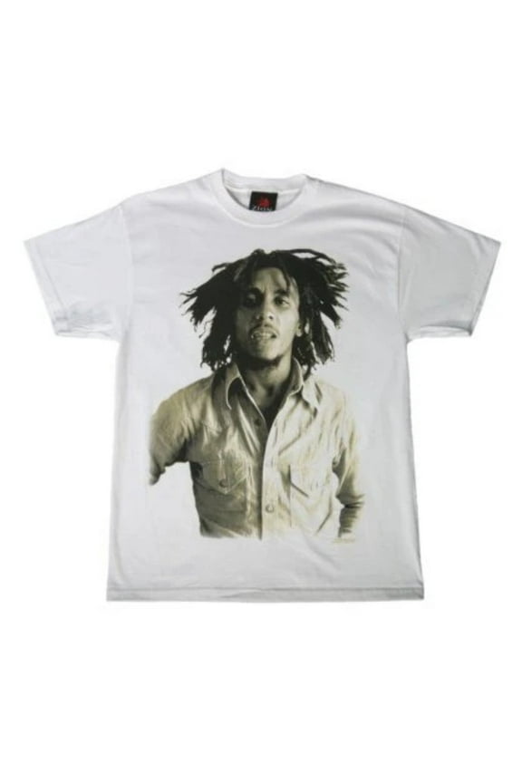 Men's Bob Marley Short Sleeve Rasta Leaves T-Shirt, Black, Small