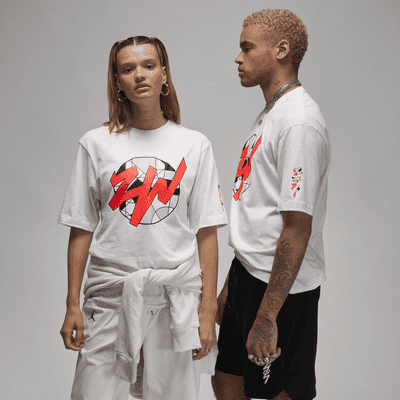 Zion T-Shirt Color: Birch Heather/Bright Crimson Size: XL