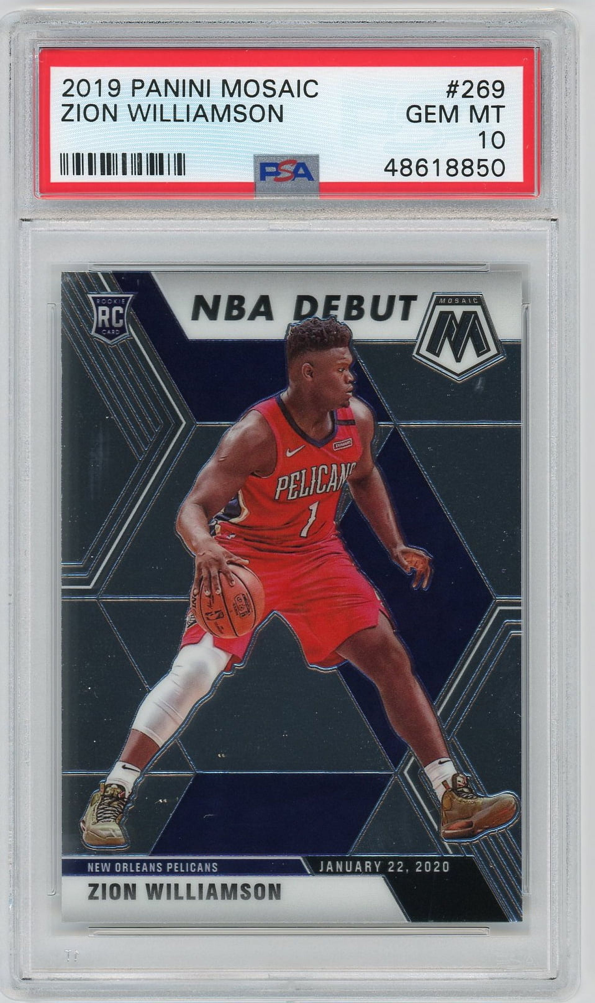 Zion Williamson 2019 Panini Mosaic Basketball Rookie Card RC #269 Graded PSA 10