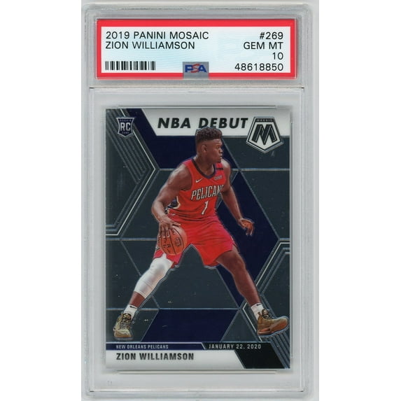Zion Williamson 2019 Panini Mosaic Basketball Rookie Card RC #269 Graded PSA 10