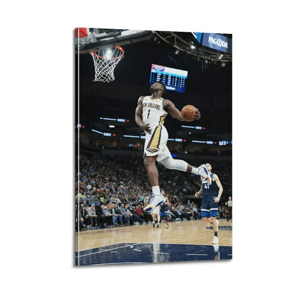 Zion Williamson Basketball Superstar Dunking Poster Anime Star Music Picture Wall Art Painting Canvas Posters Artworks Gift Room Aesthetic