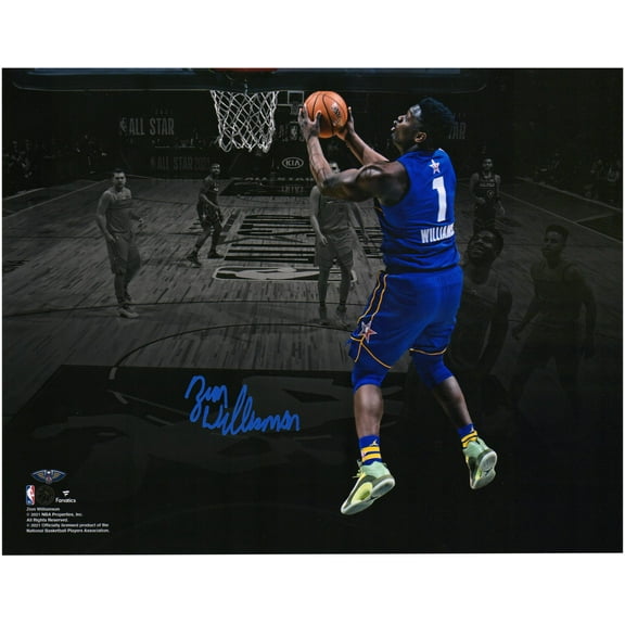 Zion Williamson New Orleans Pelicans Autographed 11" x 14" 2021 NBA All-Star Game Spotlight Photograph - Fanatics Authentic Certified