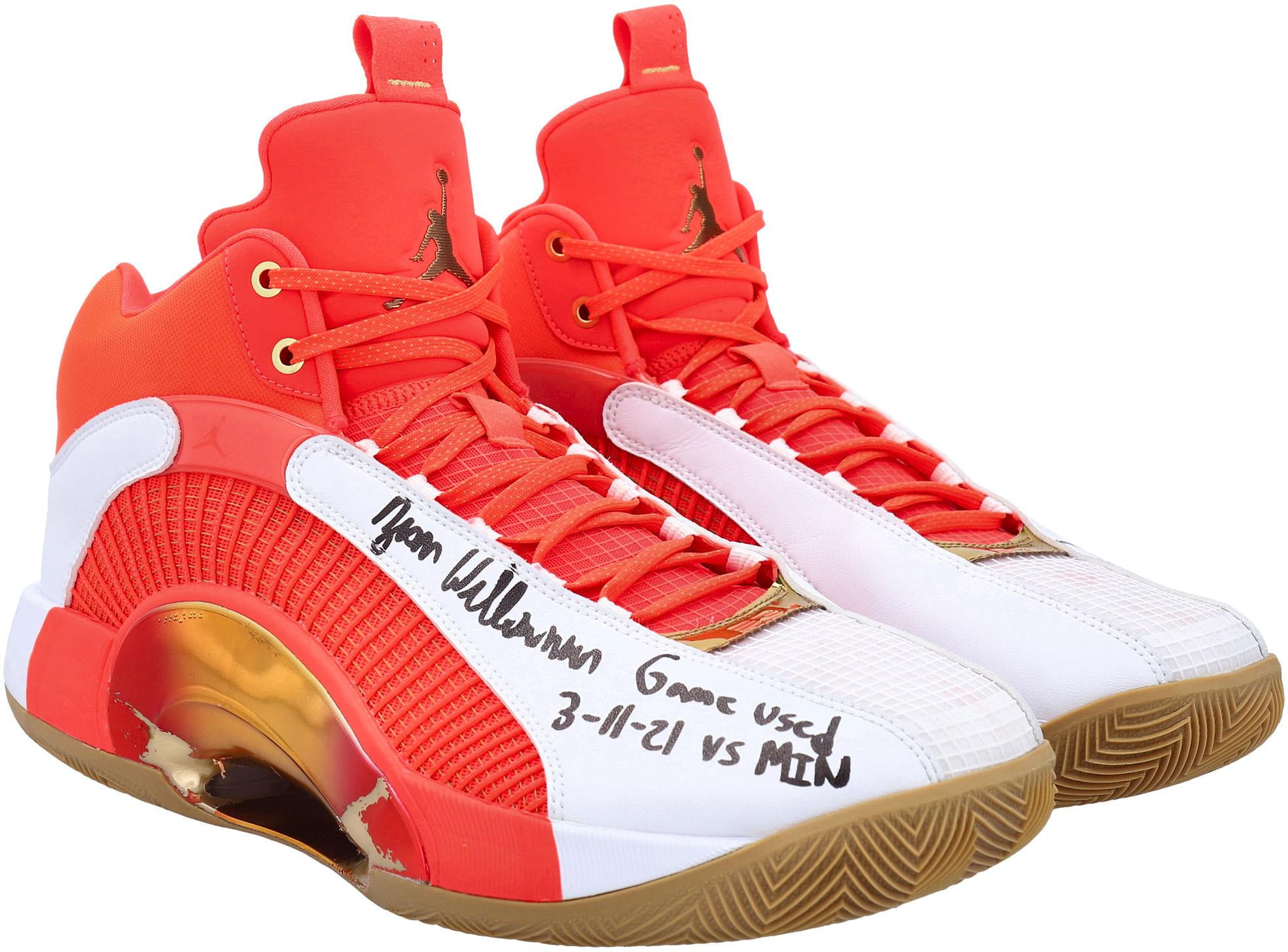 Zion Williamson New Orleans Pelicans Autographed Game Used Red and