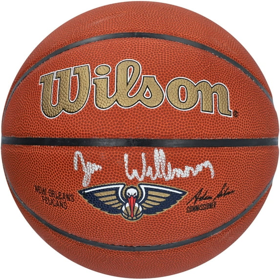 Zion Williamson New Orleans Pelicans Autographed Wilson Team Logo Basketball - Siliver Ink - Fanatics Authentic Certified