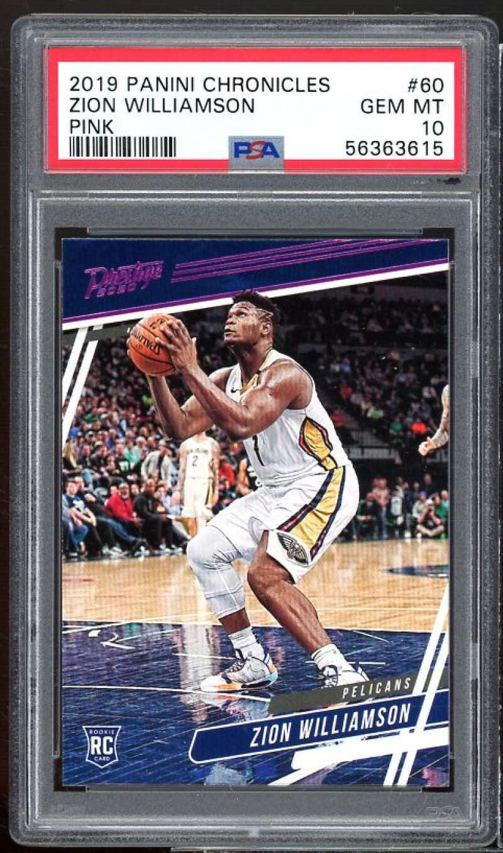 Zion Williamson Rookie Card 2019-20 Panini Chronicles Pink #60 PSA 