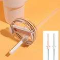 thumbnail image 1 of Zioy 1 Set Silicone Straw Universal Heat Resistant Long Straws Durable Reusable Straw Nozzle for 30oz And 40oz Cups, 1 of 6