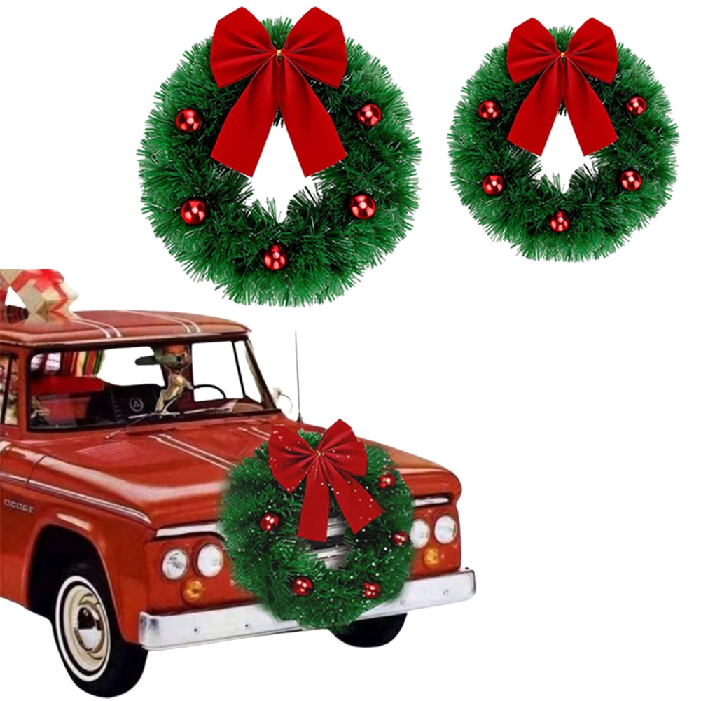 Christmas Wreath For Car Grill 