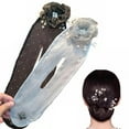 thumbnail image 1 of Zioy Hair Bun Maker, Hand Embroidered Flowers Deft Bun, Bun Hair Twister, 1 of 6