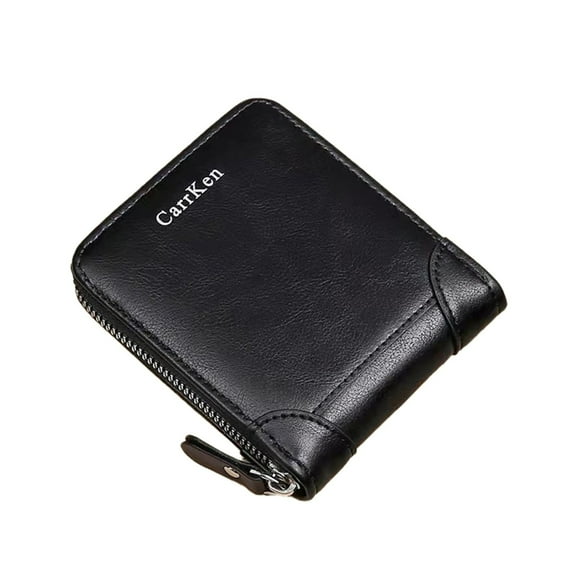 Zip Around Bifold Wallet Women Credit Card Clutch Purse Vegan Leather RFID Blocking Credit Card Holder with ID Window