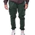 thumbnail image 1 of Brooklyn Cloth Men's Carpenter Fleece Sweatpants, Zip Cargo Pockets, Elastic Waist, Hunter Green, XL, 1 of 4