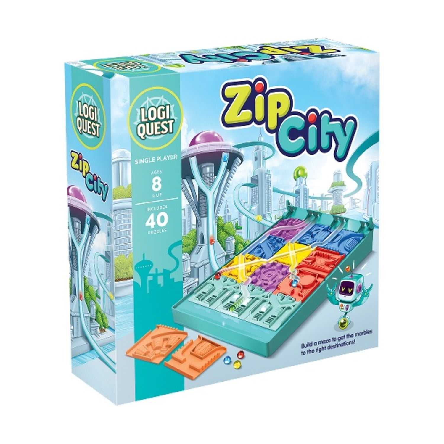 Zip City Logic Puzzle Board Game | LogiQuest Puzzle Adventure Game